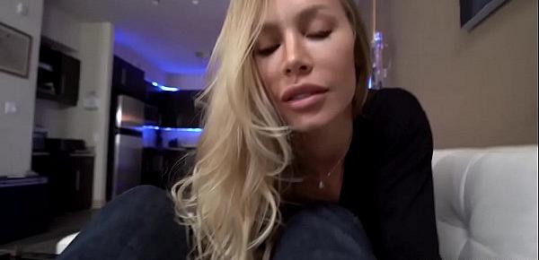  Blonde hot Stepmom sucks stepsons young rock hard cock until he cums!